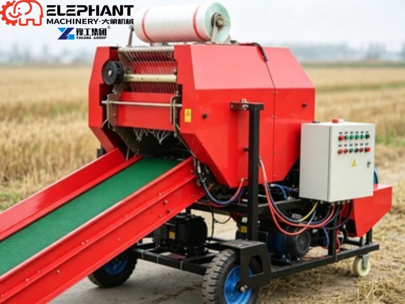 Mini okrągła wiązarka do siana – Silage Baler Machine recenzja i cena